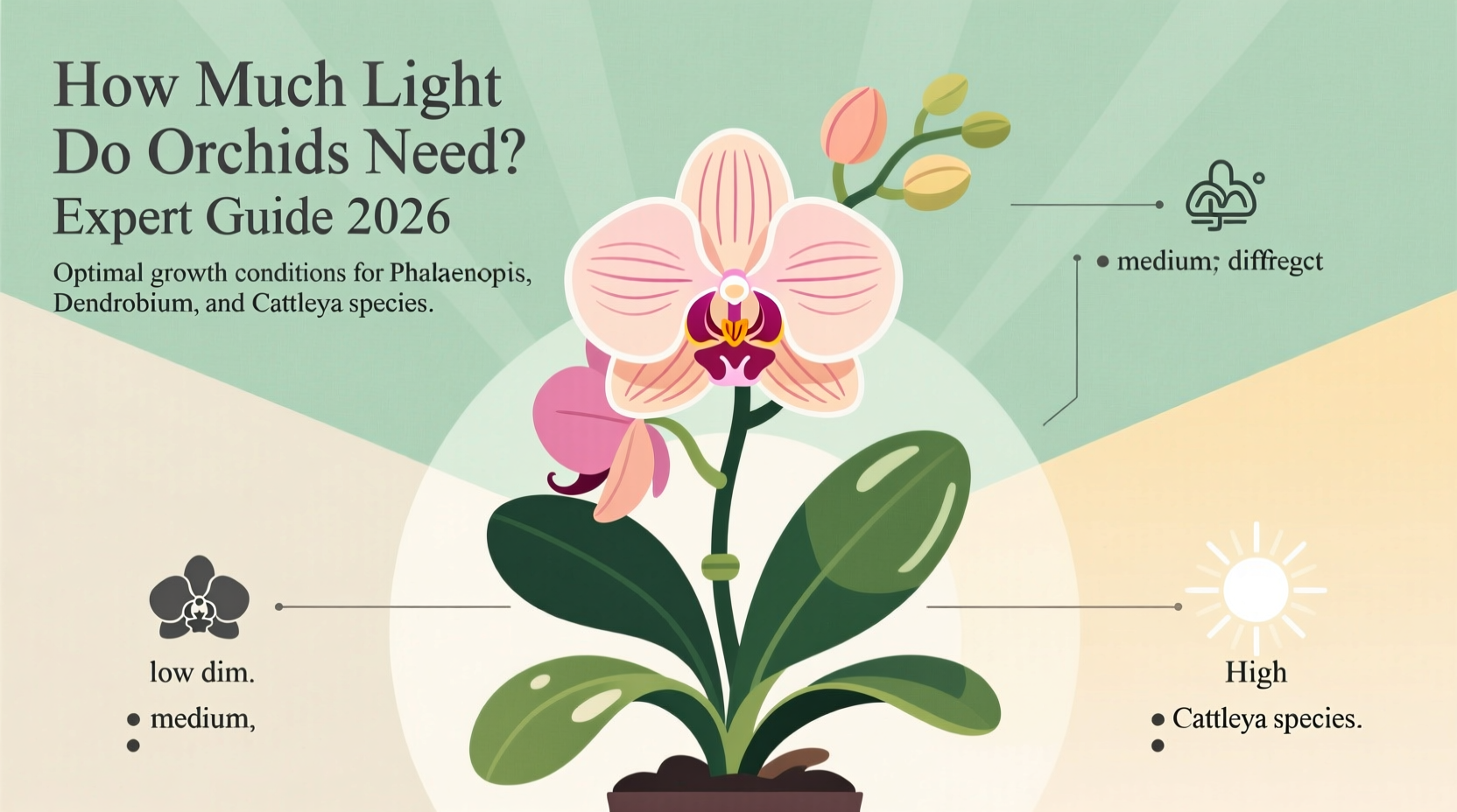 how much light for orchids