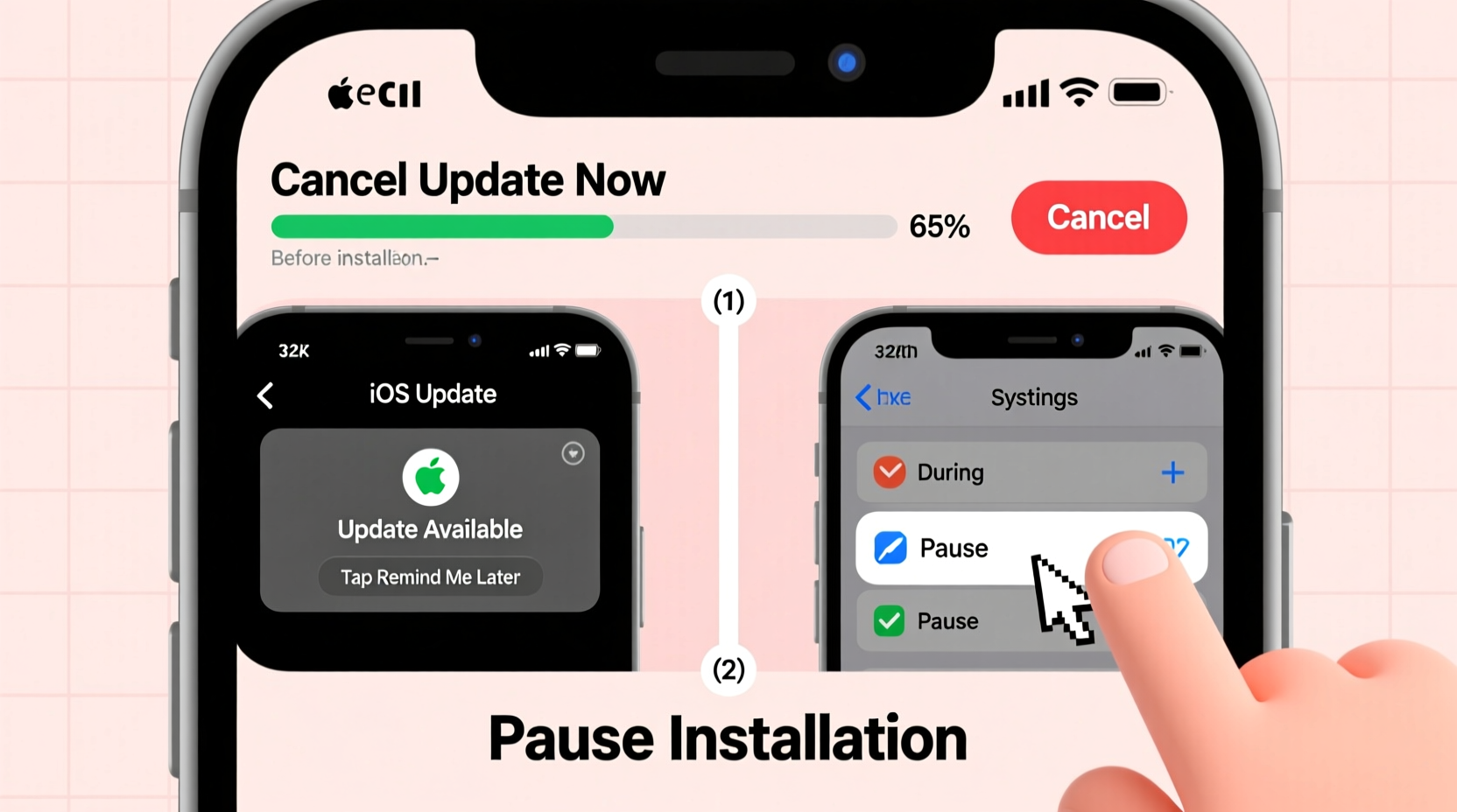 effective ways to cancel or pause an ios update before and during installation
