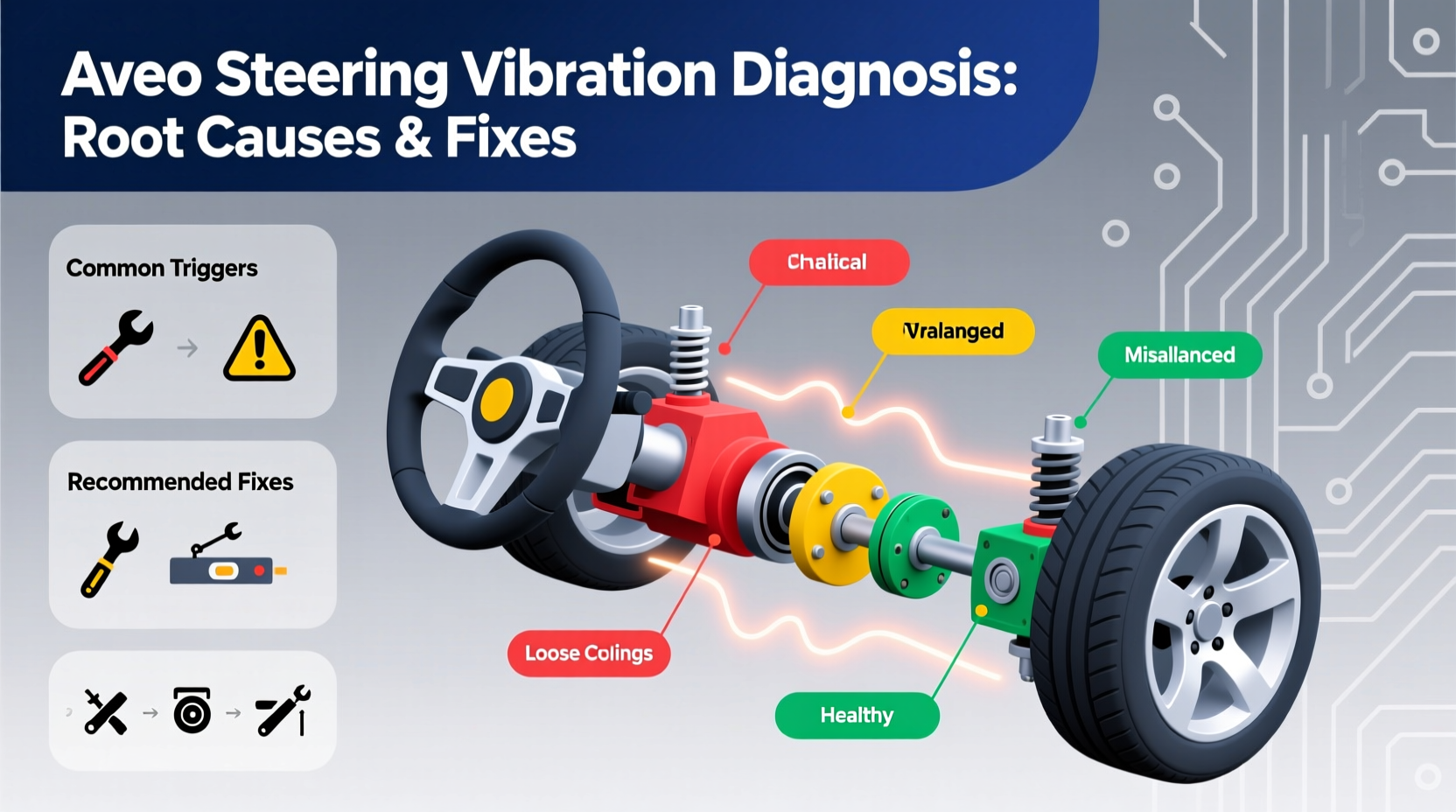 aveo steering vibration diagnosis