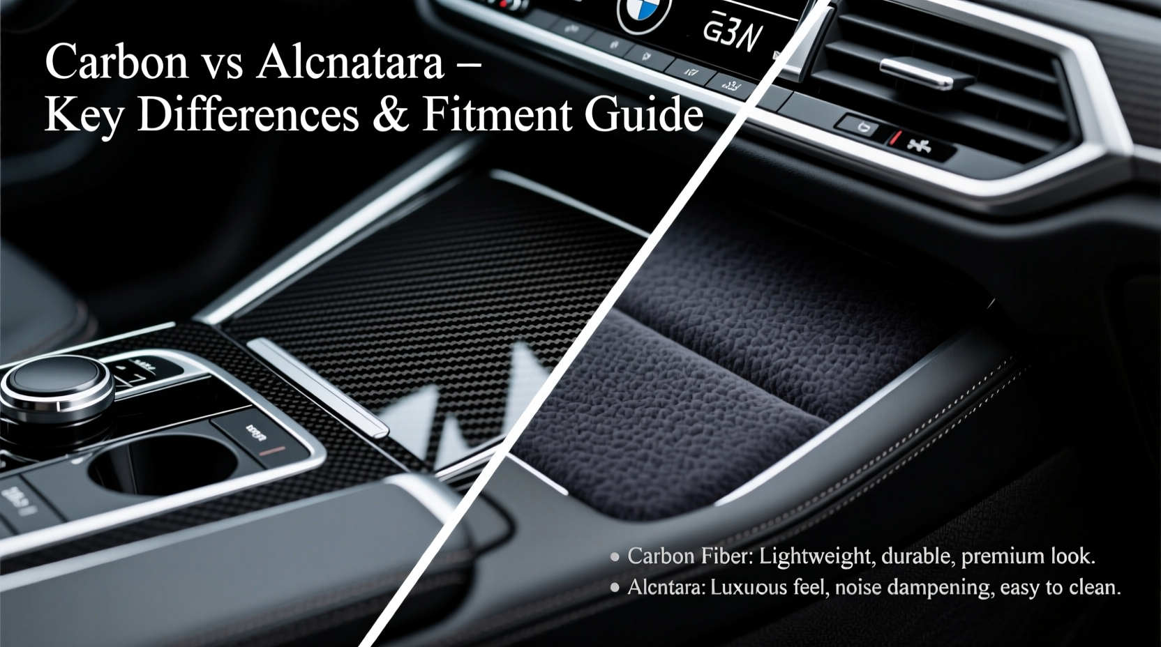 Carbon vs Alcantara for BMW G30: Key Differences & Fitment Guide