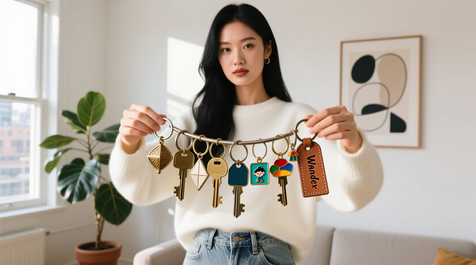 mastering the art of layering multiple keychains for a stylish trendy look