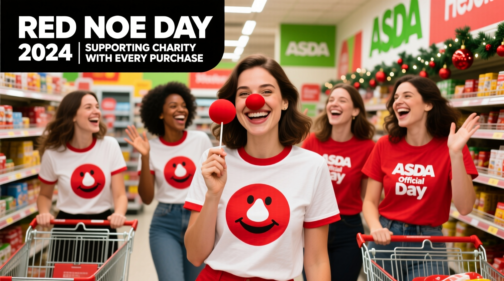 red nose day t shirts asda womens