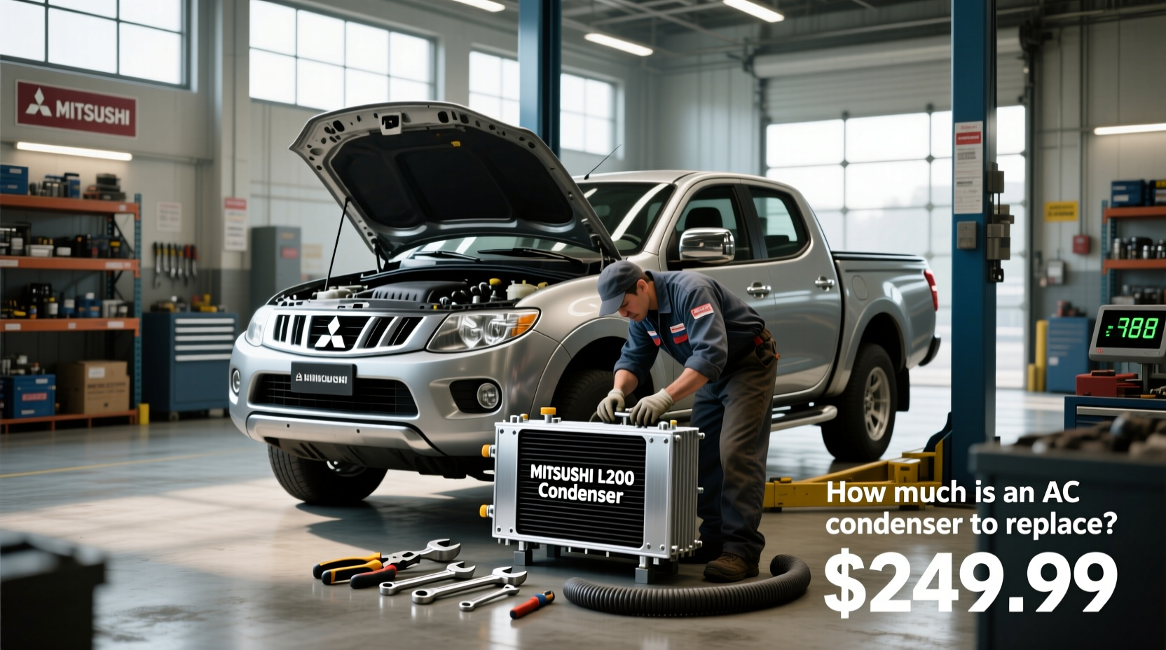 condenser for mitsubishi l200,How much is an AC condenser to replace? buying guide