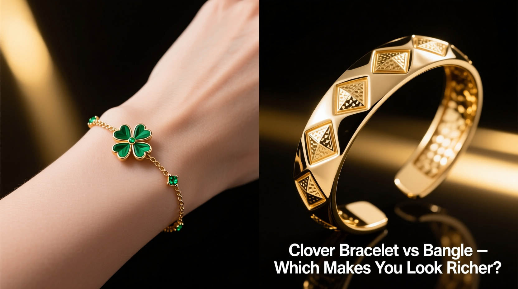 clover bracelet vs bangle which one makes you look richer