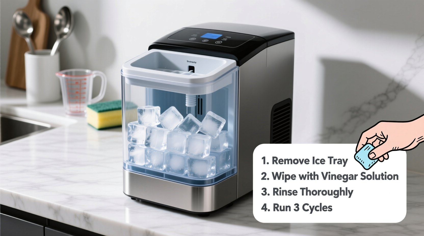 effective ways to clean a countertop ice maker for fresh ice every time