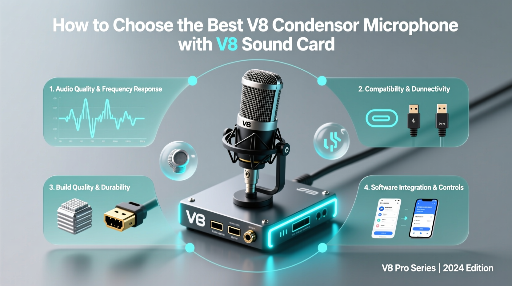 v8 condenser microphone with v8 sound card