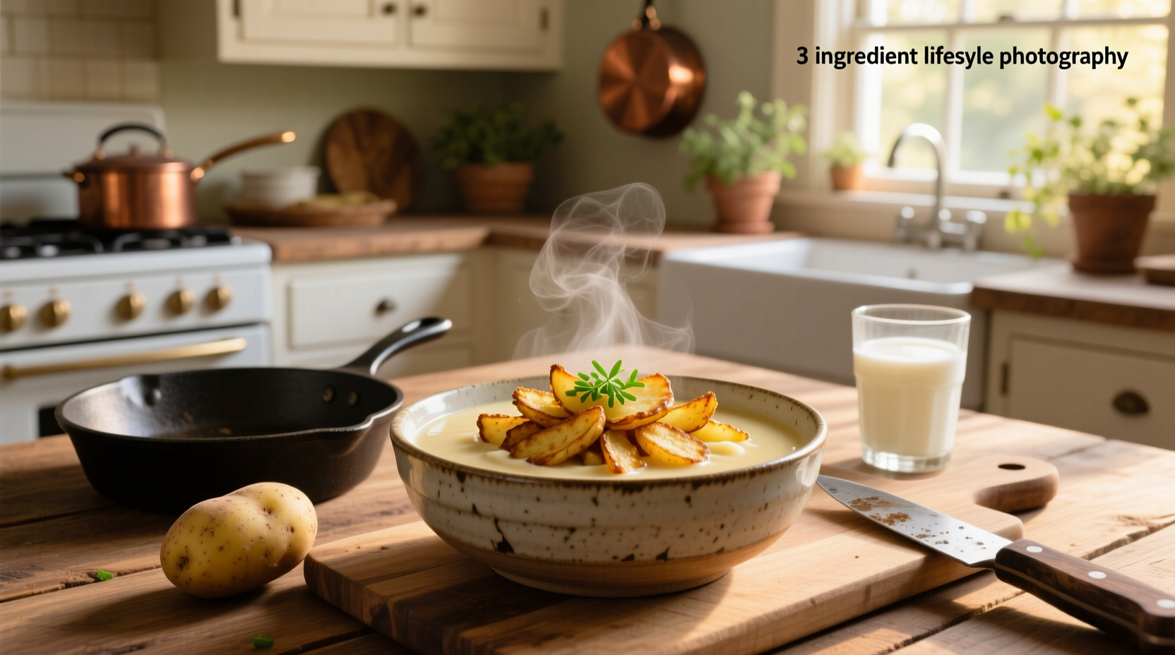 3 ingredient potato soup with hash browns