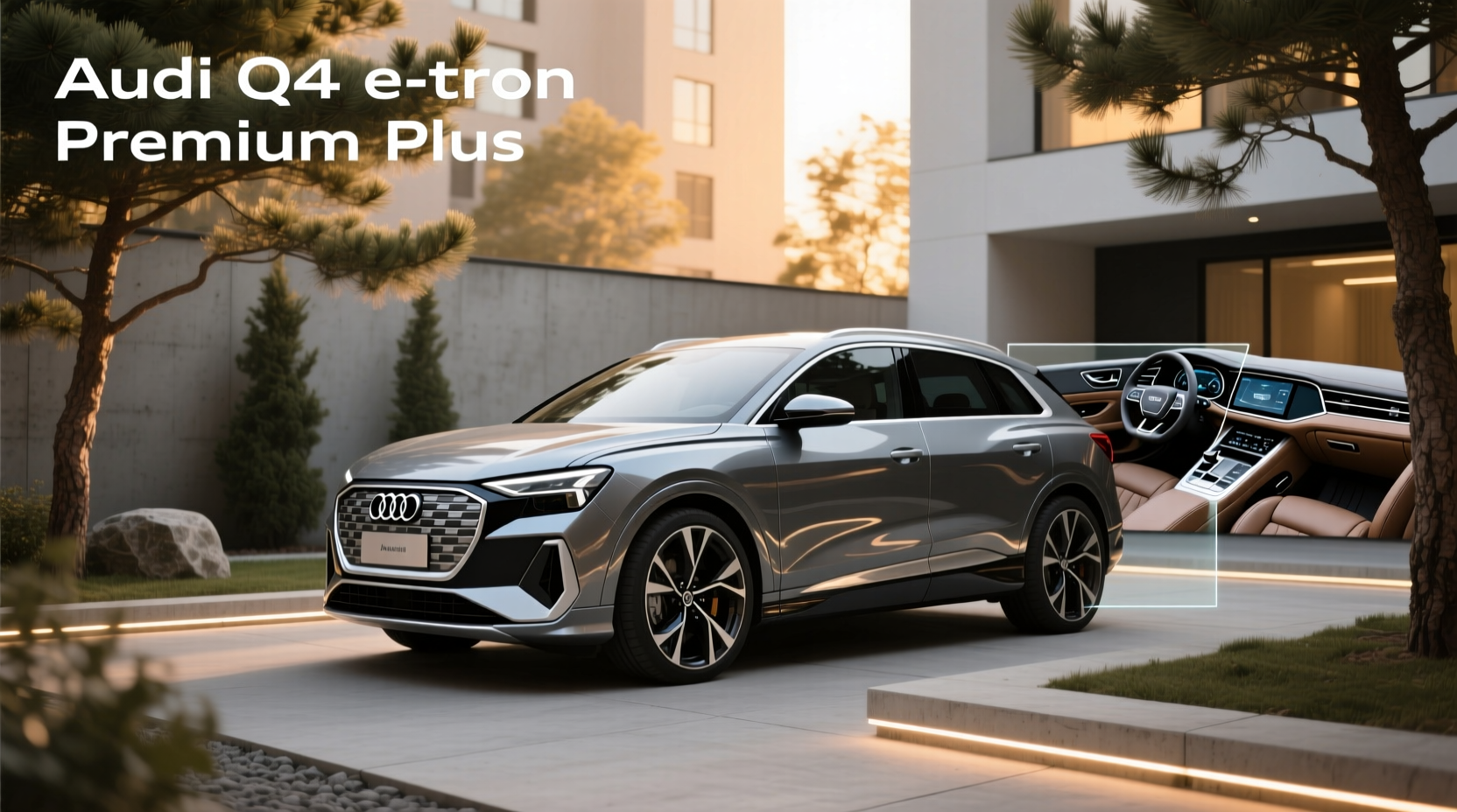 Audi Q4 e-tron Premium Plus interior dashboard view