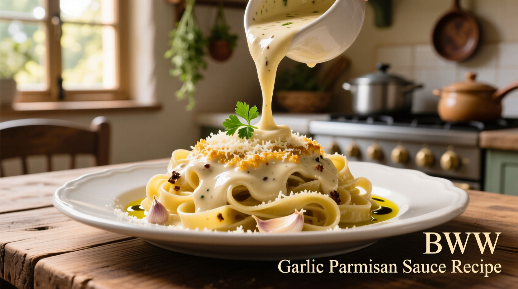 Authentic BWW Garlic Parmesan Sauce Recipe in 15 Minutes