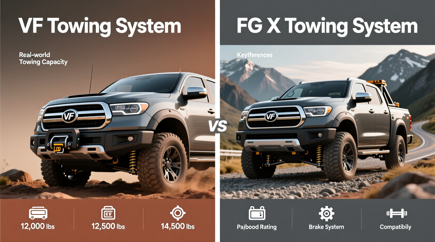 vf vs fg x towing comparison