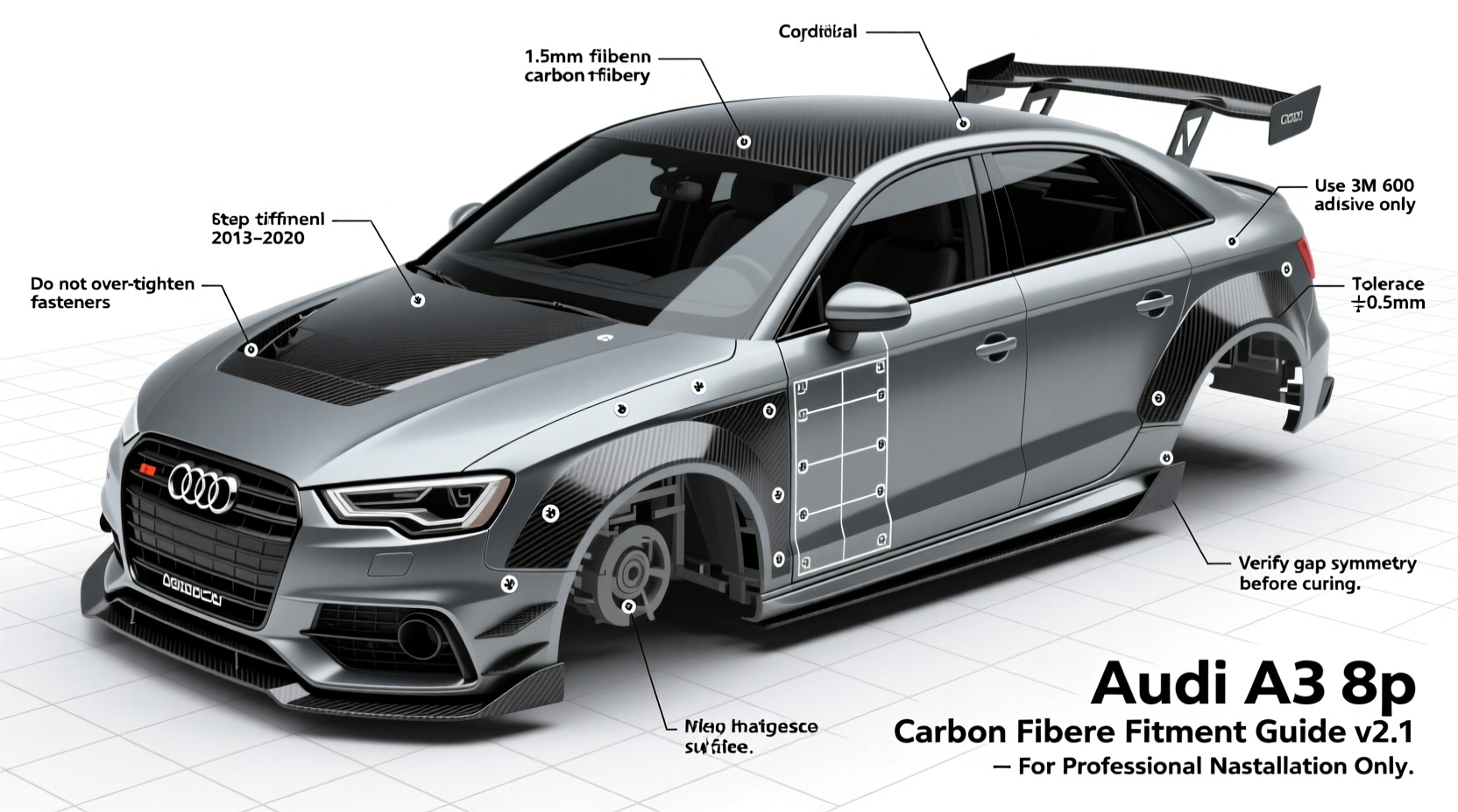 Audi A3 8P Carbon Fiber Installation Guide & Fitment Rules