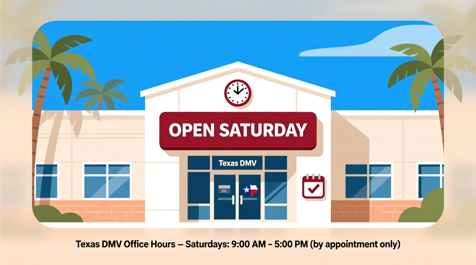 is the texas dmv open on saturday