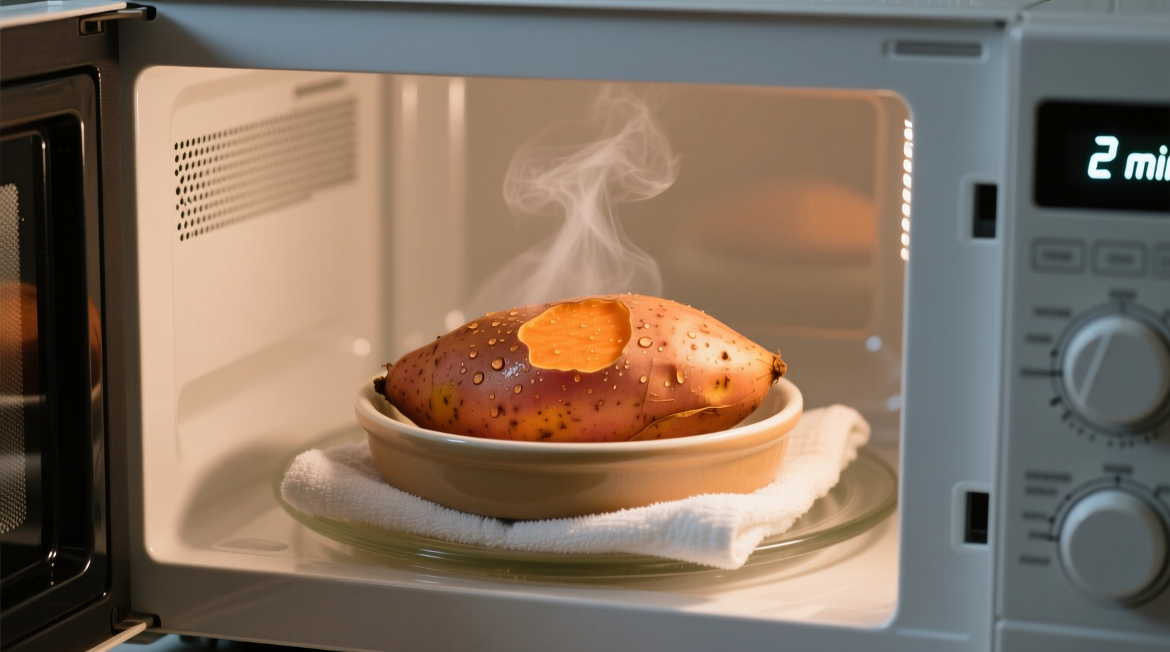 cook a sweet potato in the microwave