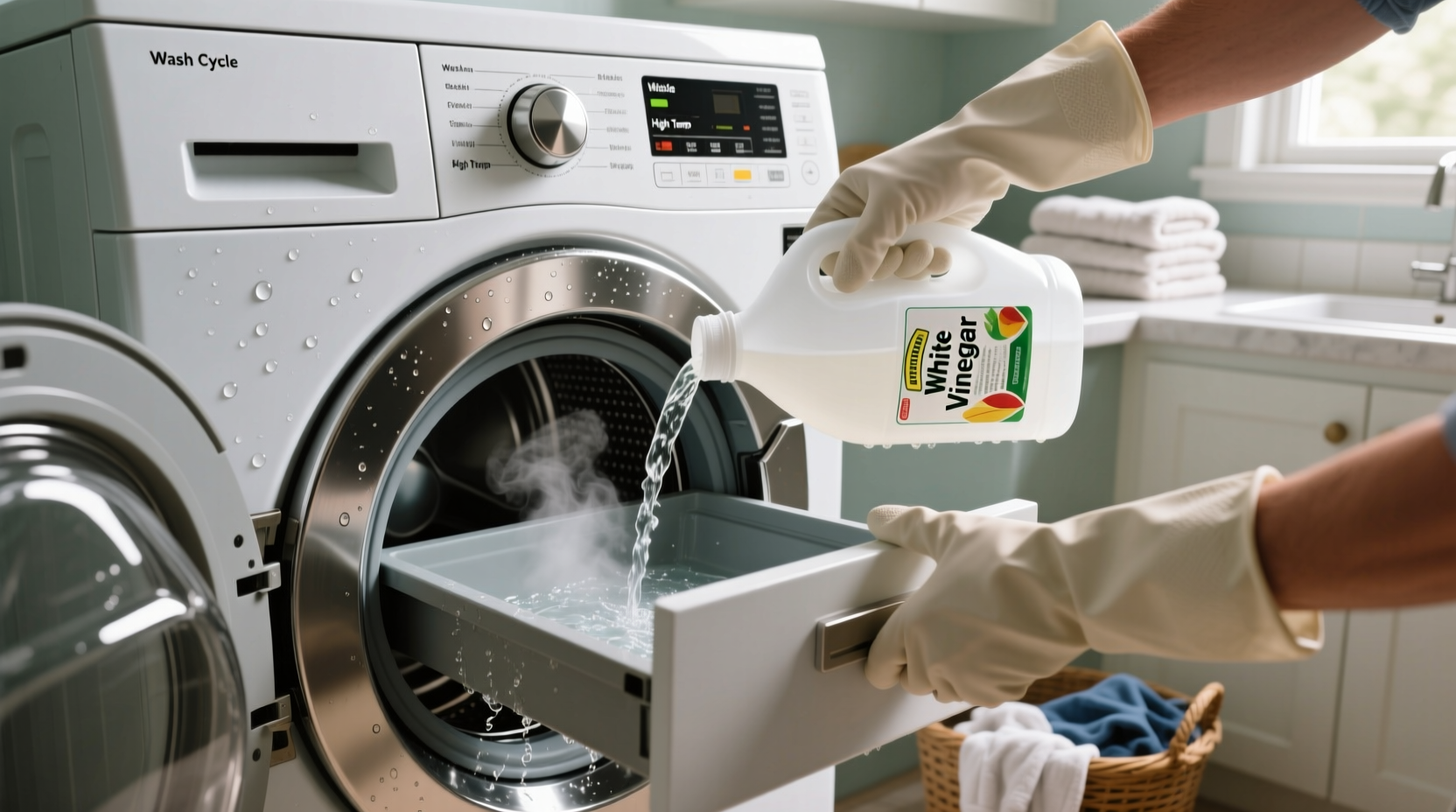 how to clean washing machine with vinegar