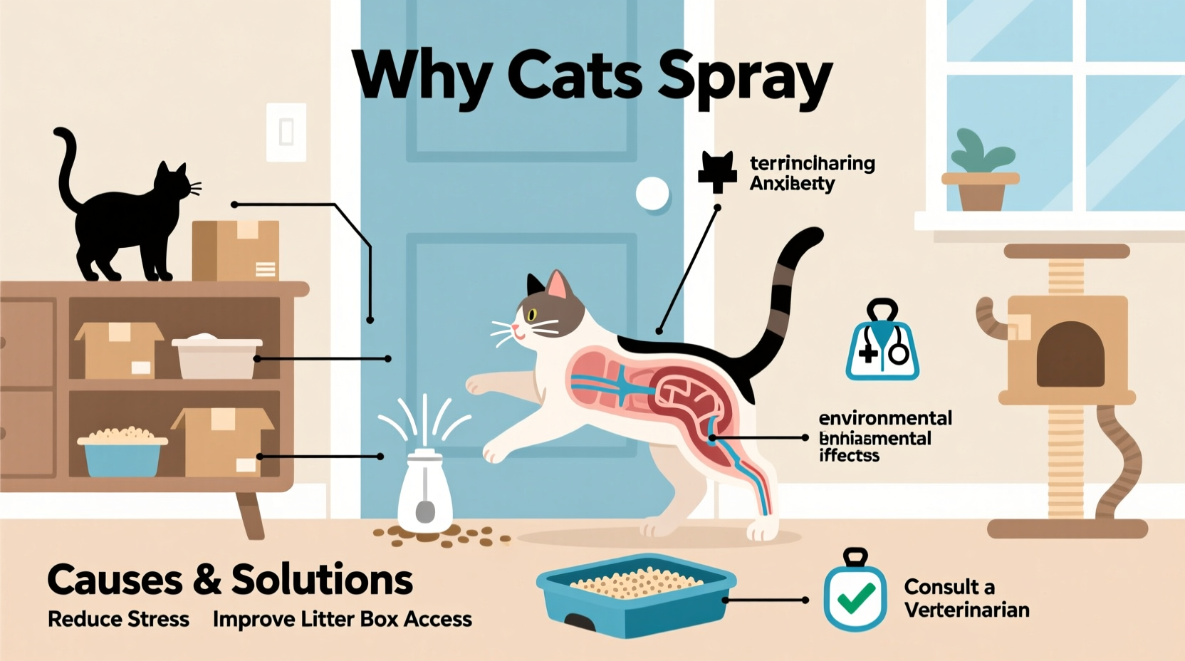 why do cats spray understanding causes how to stop it