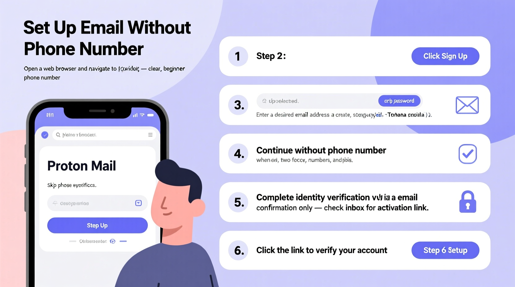 how to set up an email account without using your phone number a step by step guide