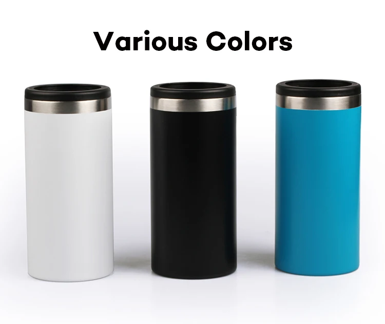Hot Selling 18/8 Stainless Steel Vacuum Insulated Skinny Can Cooler Can Holder Coozies