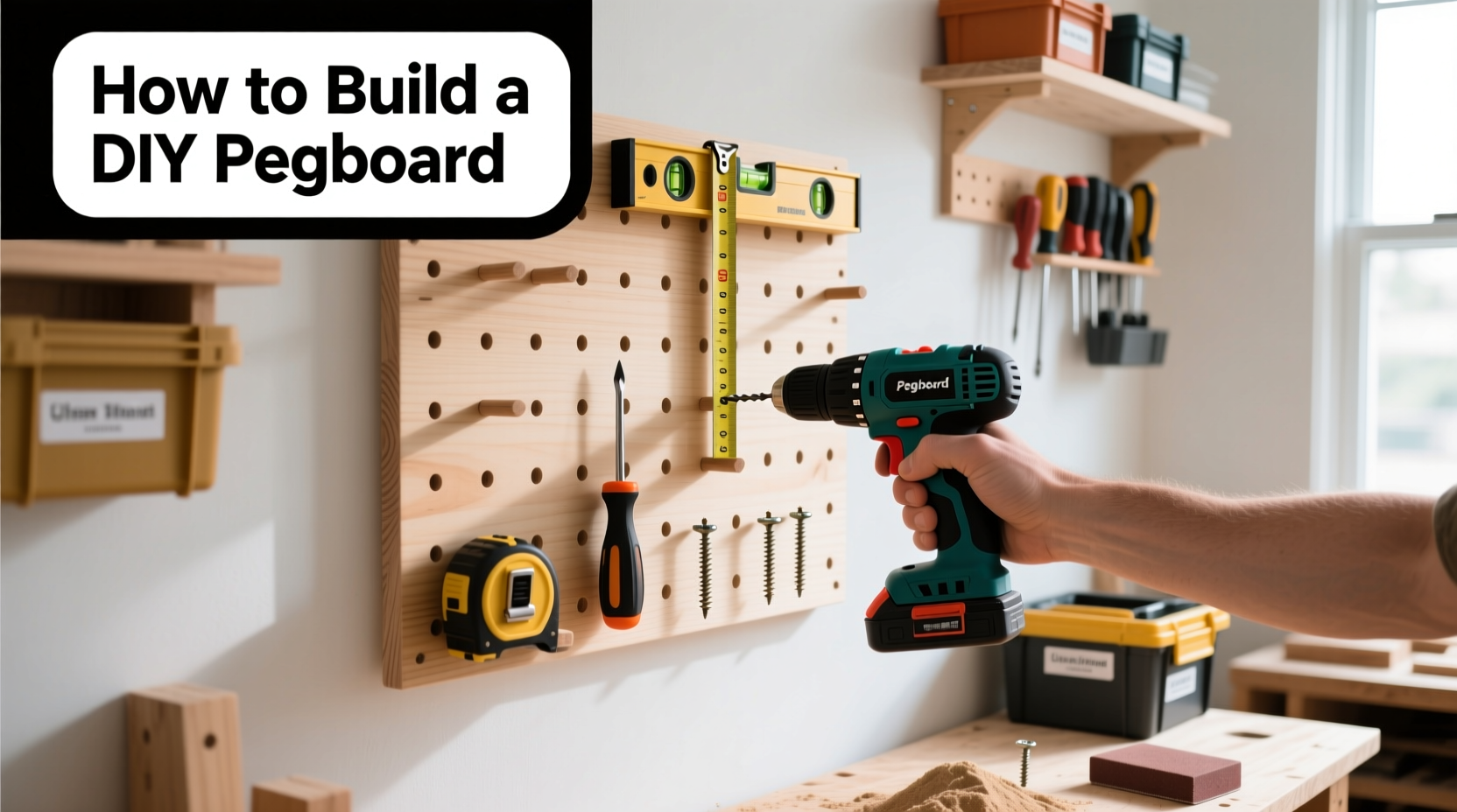 how to build a diy pegboard