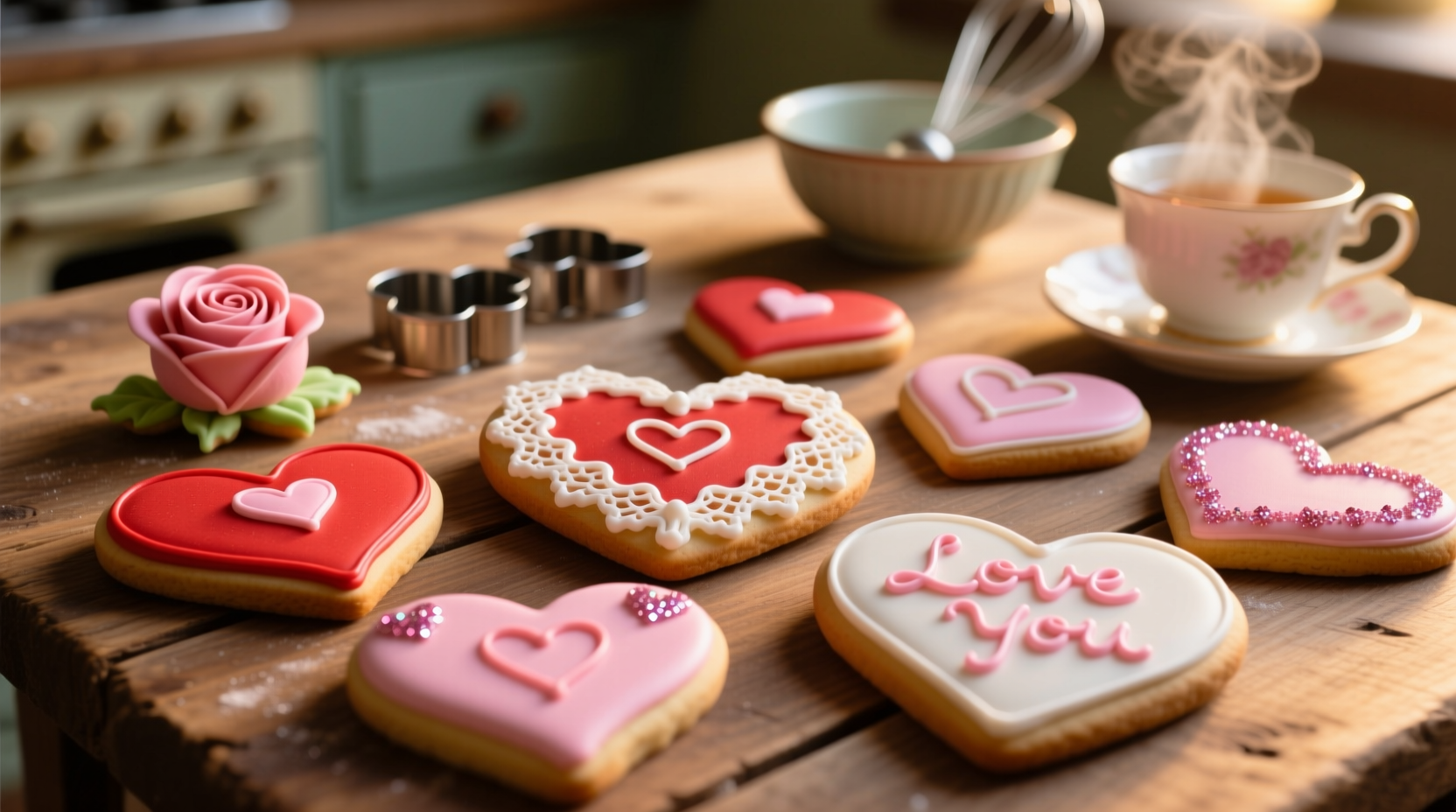 how to decorate sugar cookies for valentines day