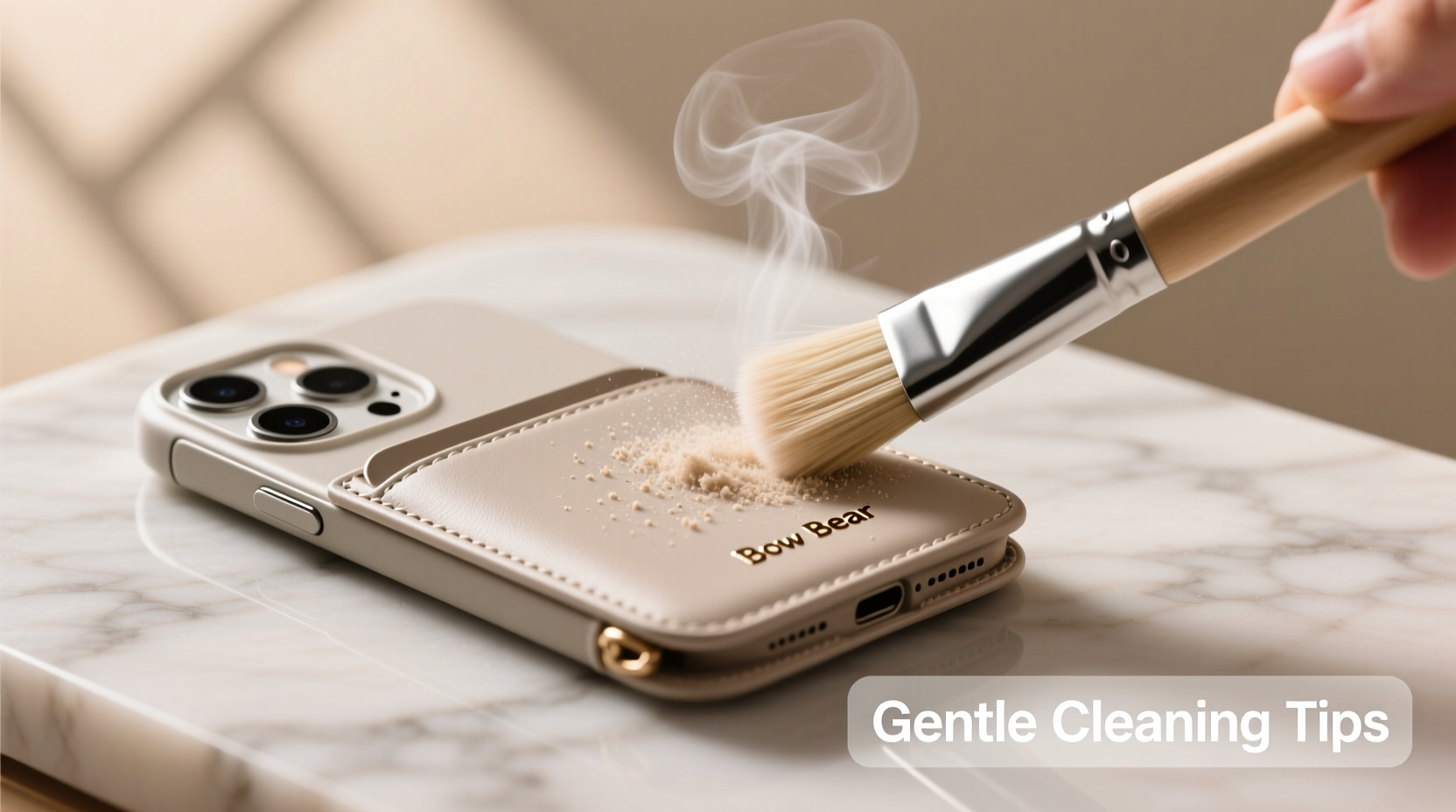 effective and gentle ways to clean your bow bear iphone card bag case without damage