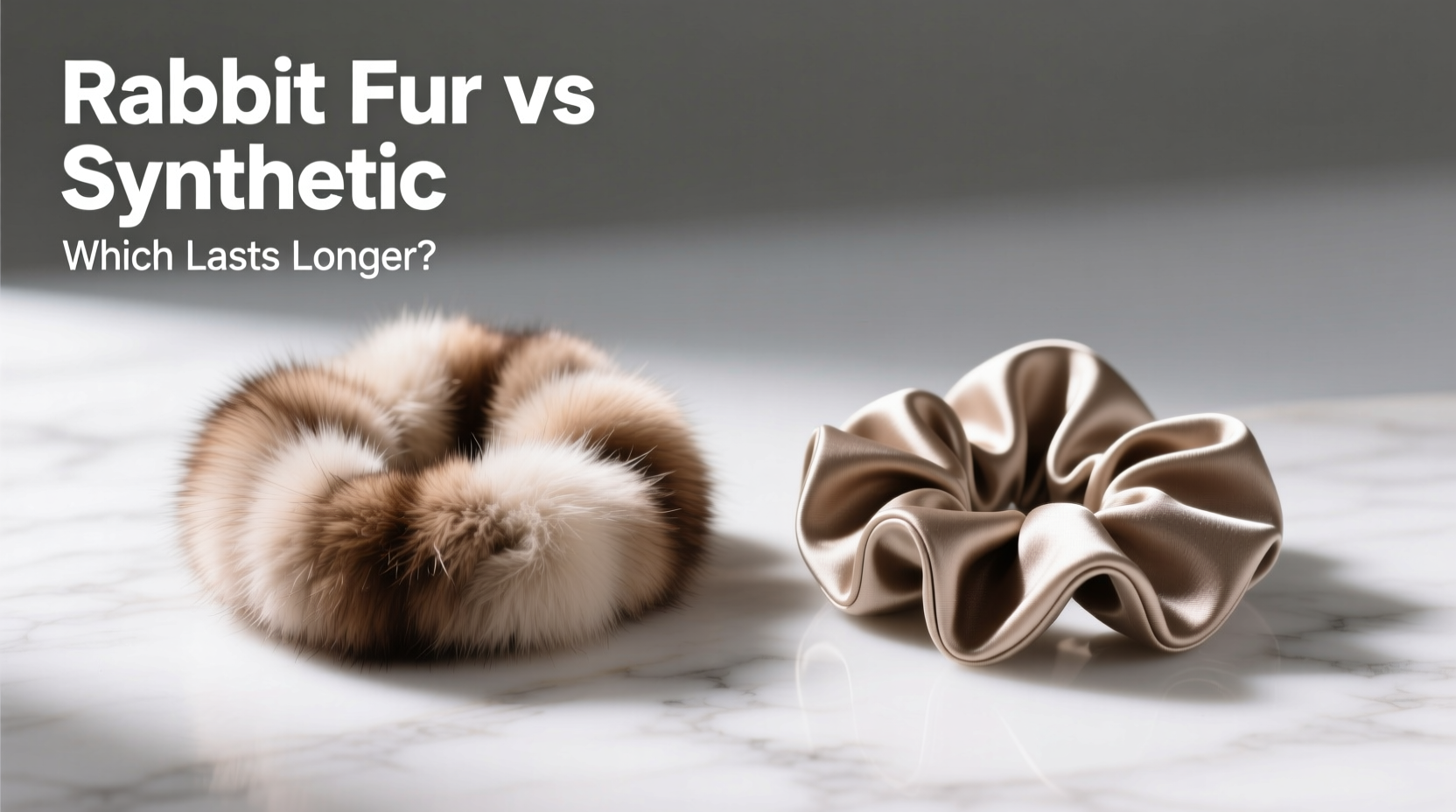 rabbit fur vs synthetic scrunchies does the real fur last longer