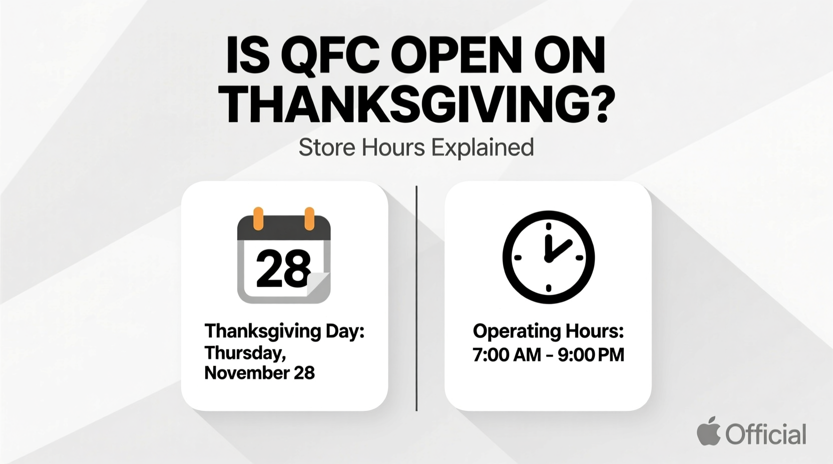 is qfc open on thanksgiving