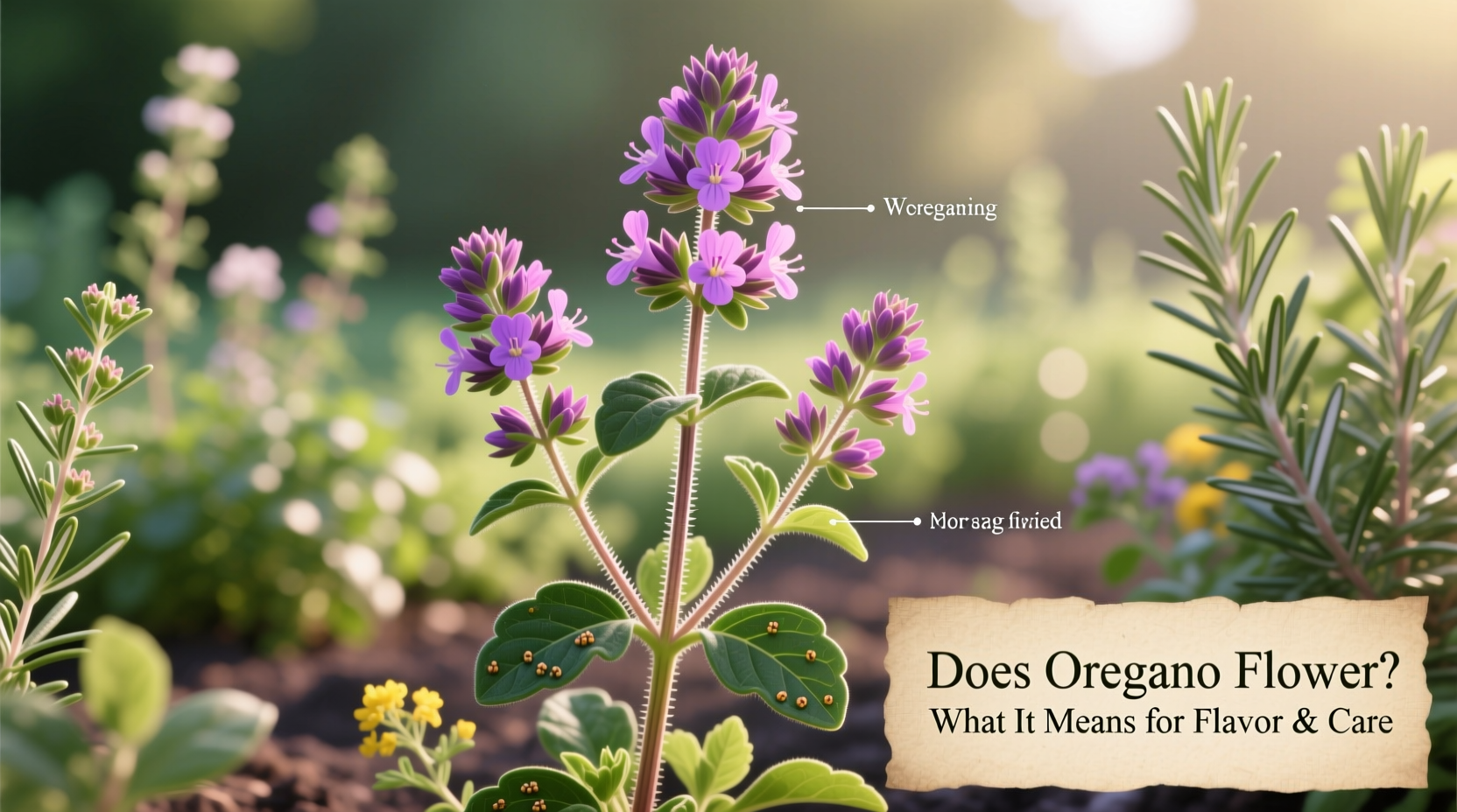 does oregano flower
