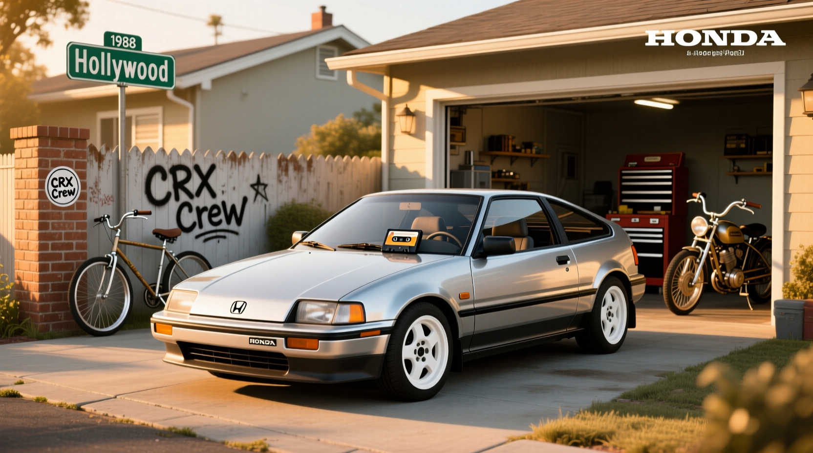 1988 honda crx si lightweight fun, low overhead
