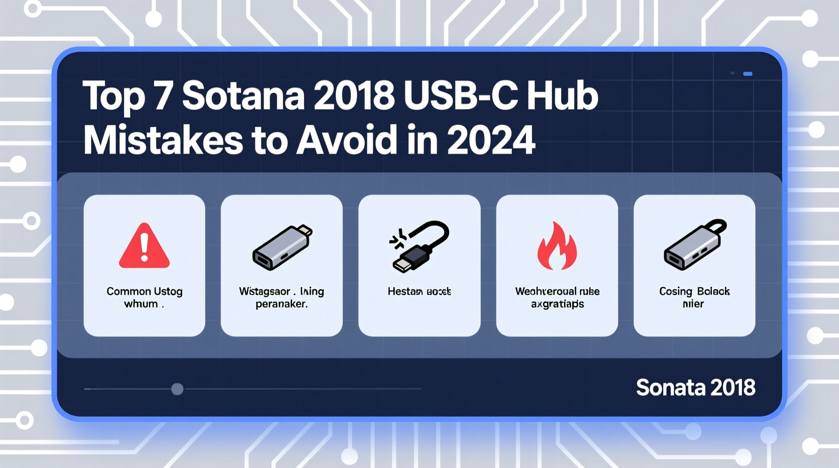 sonata 2018 usb c hub mistakes