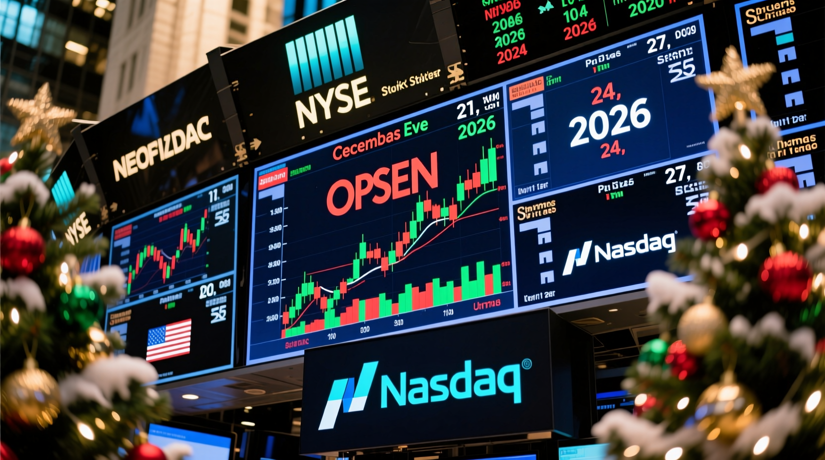 is the stock market open on christmas eve 2026