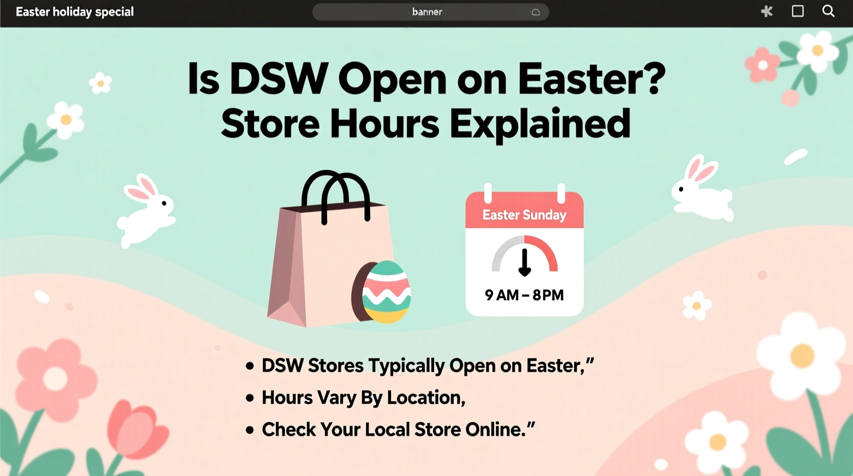 is dsw open easter