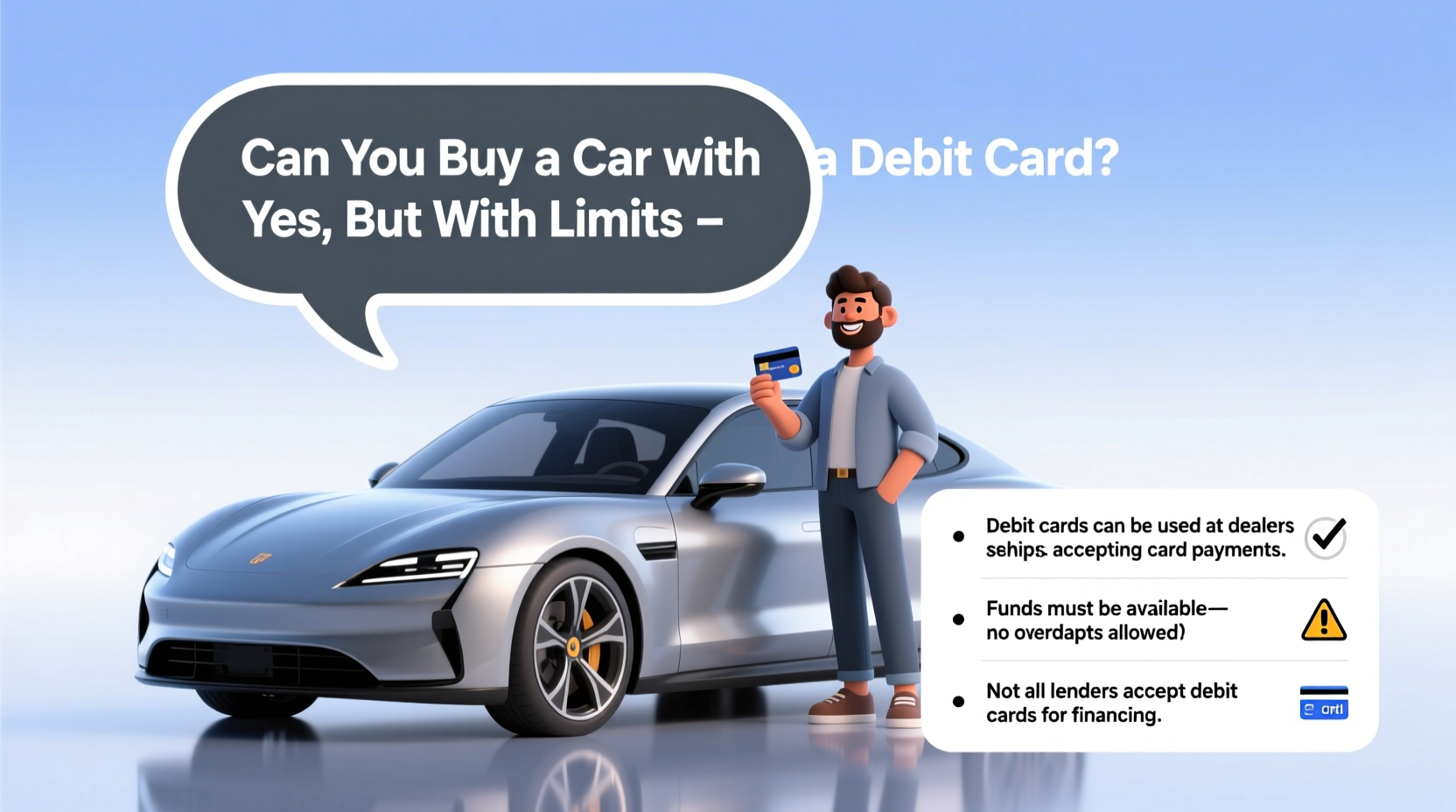 can i buy a car with a debit card