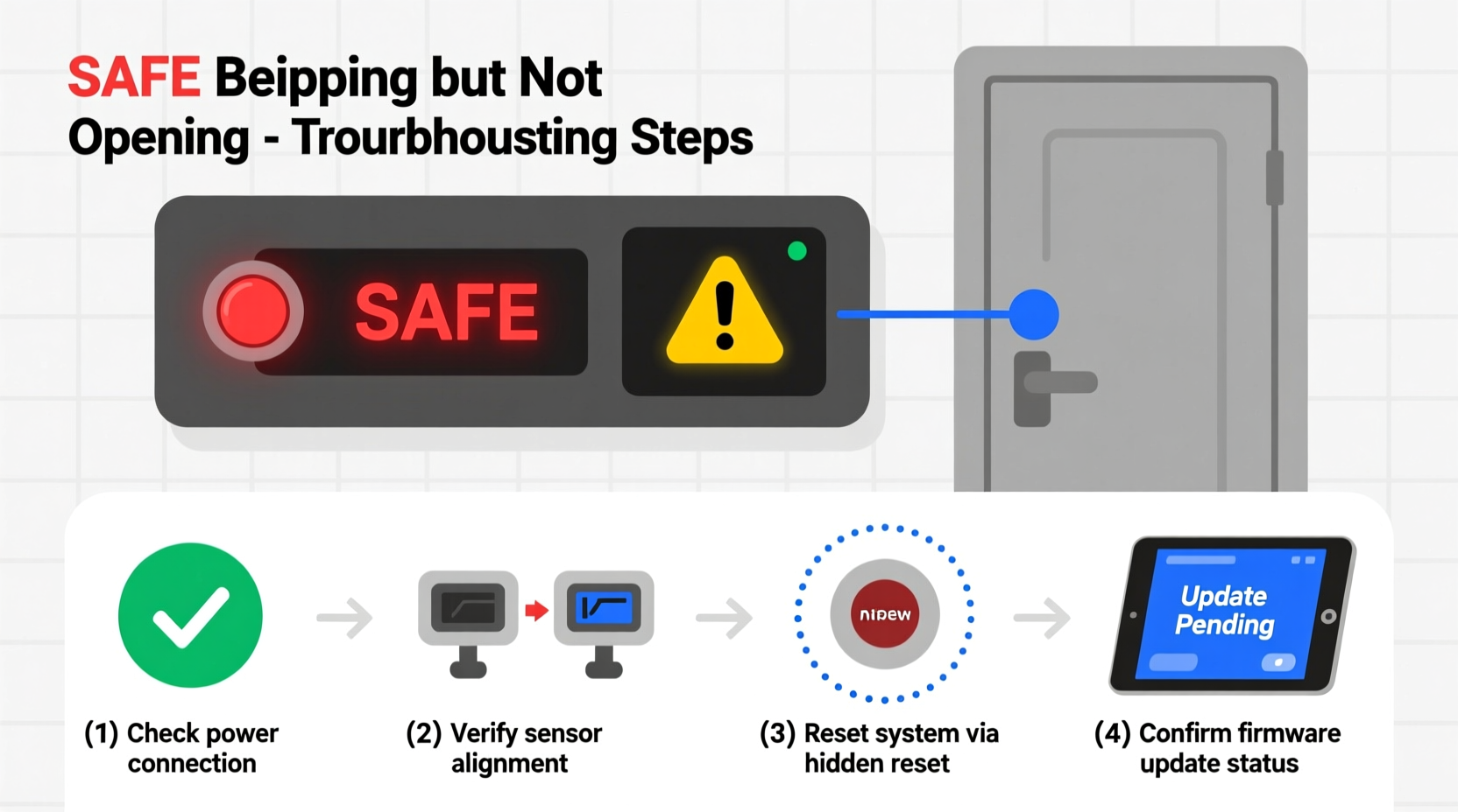 safe beeping but not opening troubleshooting guide