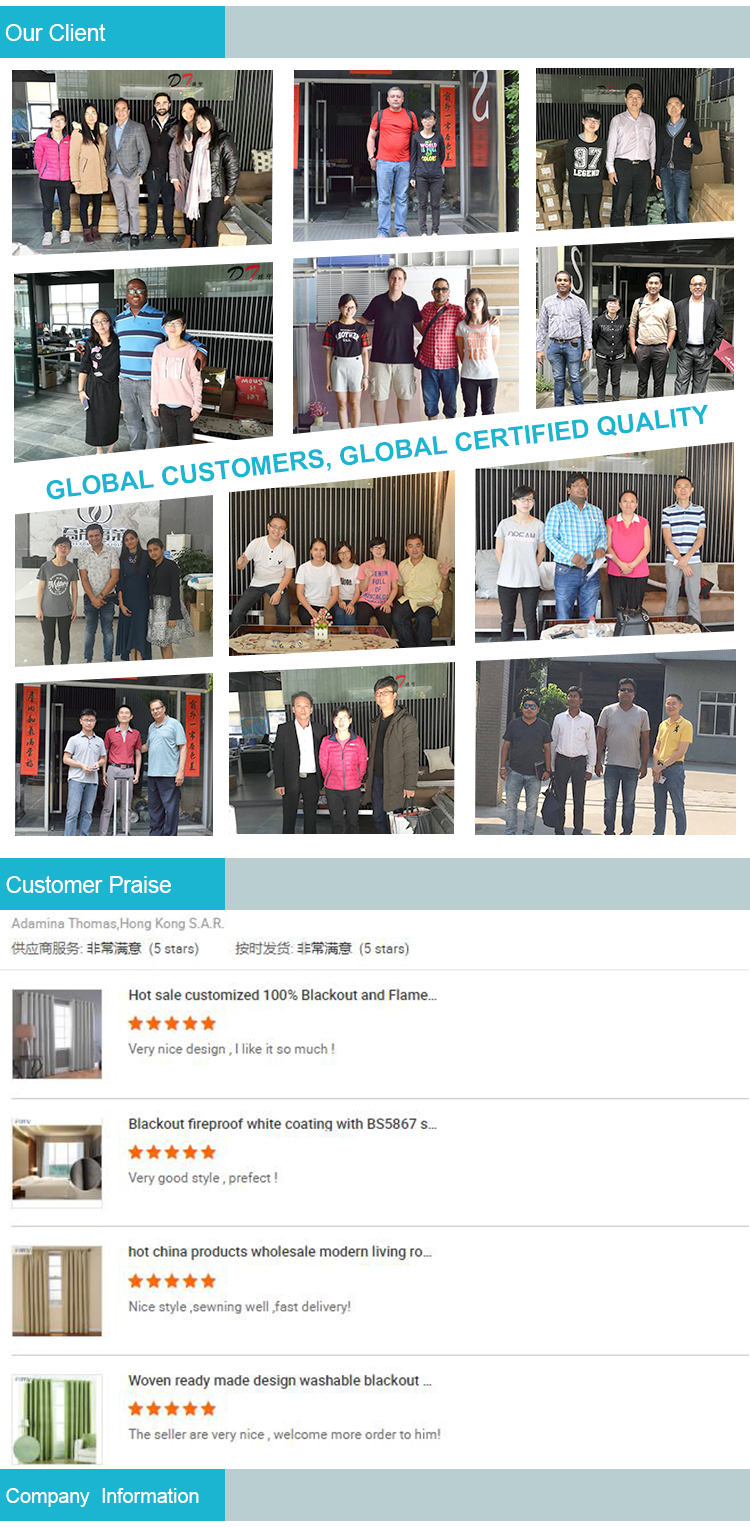 Ready made hotel blackout curtain with ceiling track solid color coating curtain fabric