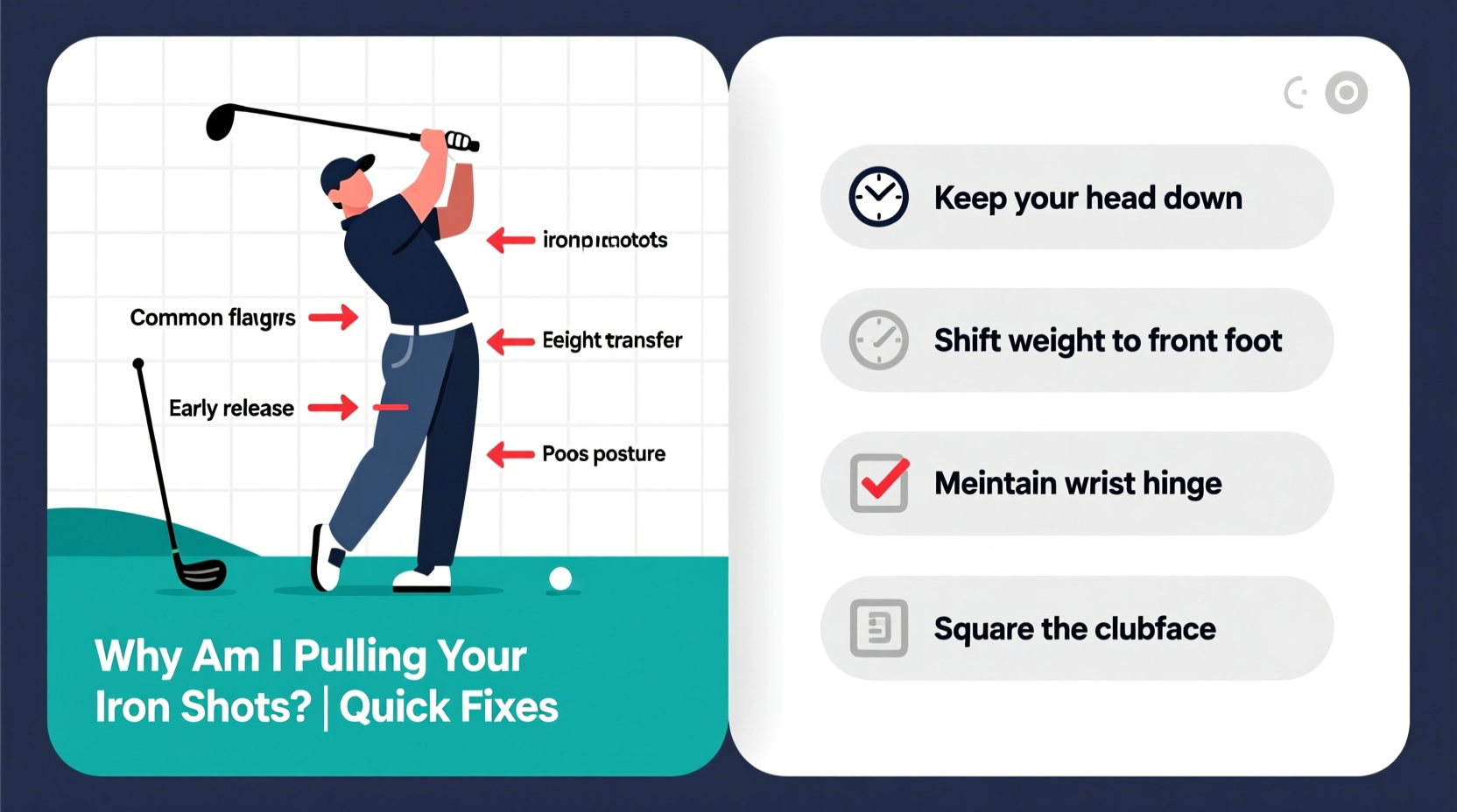 why am i pulling my iron shots causes quick fixes