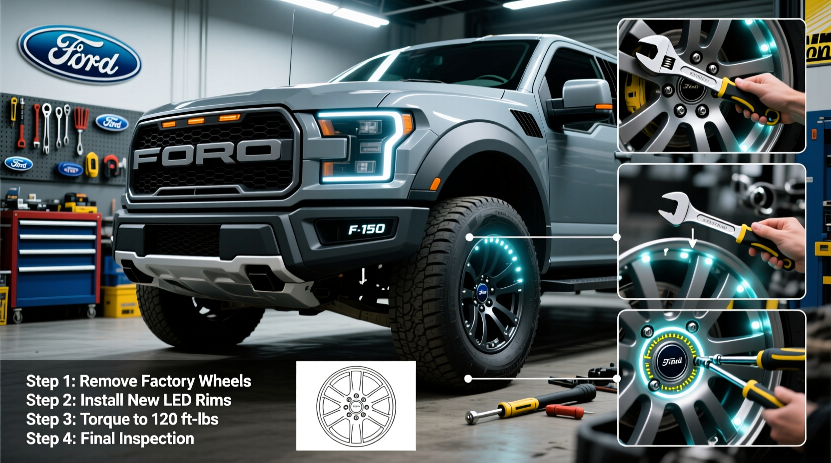 raptor led wheel install guide
