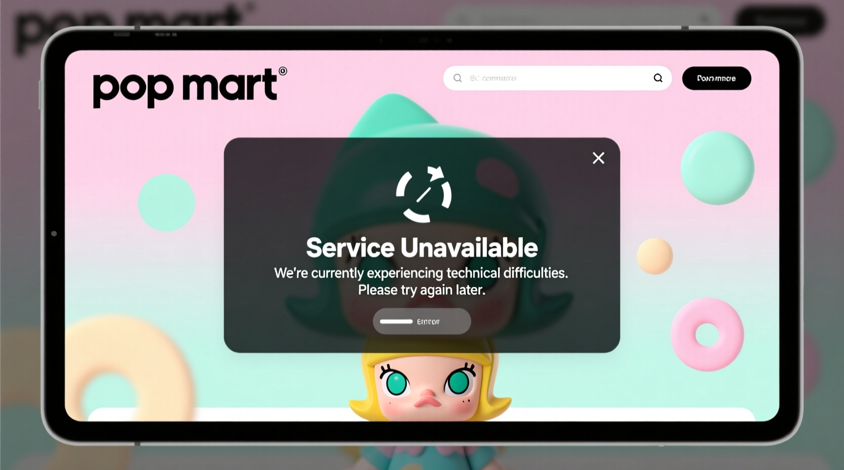 is pop mart website down