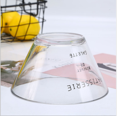 wholesale large decorative borosilicate salad ice cream fruit glass bowl