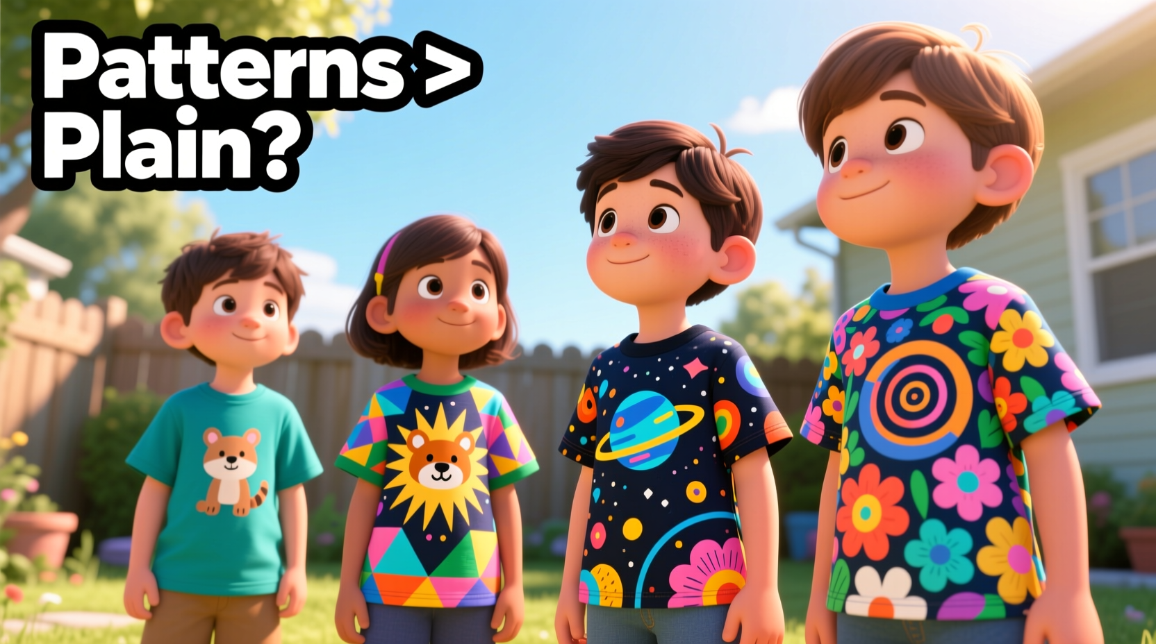 kids t shirts are patterns cooler than plain colors or is it just a phase