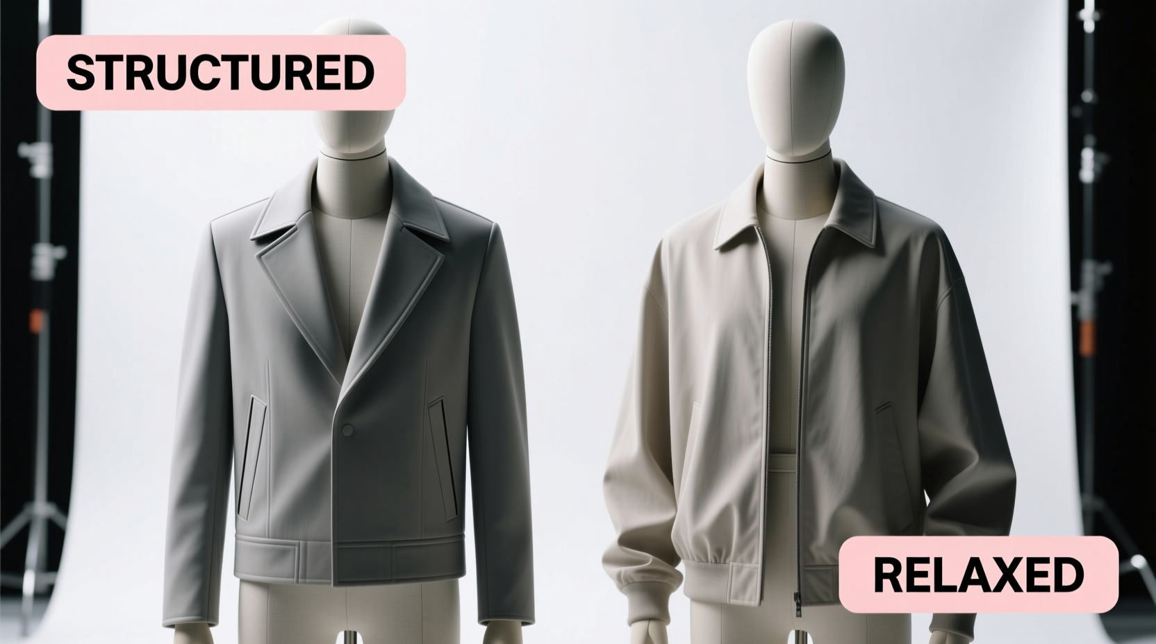 structured vs relaxed jacket does the built in shape actually look better