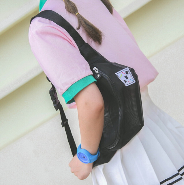 Marsupio marsupio da esterno per marsupio hippack in rete di poliestere nero per donna