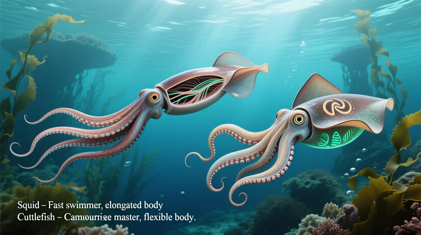 squid vs cuttlefish is there really a difference or are they the same thing