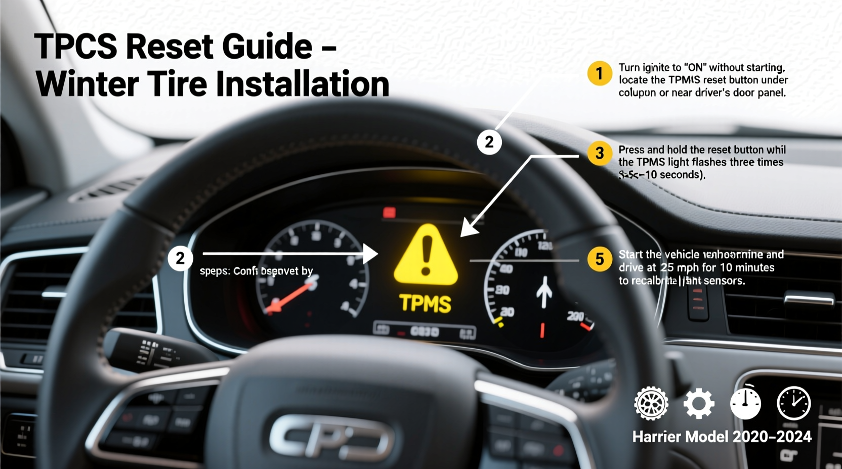 harrier tpms reset winter tires