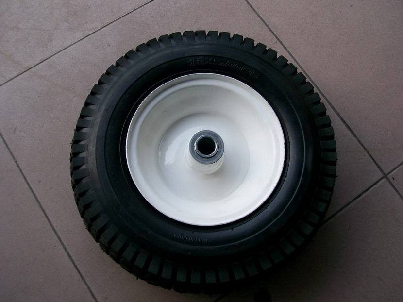 00-8独轮车车轮,带橡胶轮胎和金属轮辋钢轮辋独轮车轮胎 - buy wheel