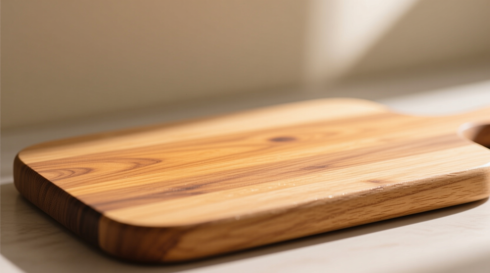 clean wooden cutting board