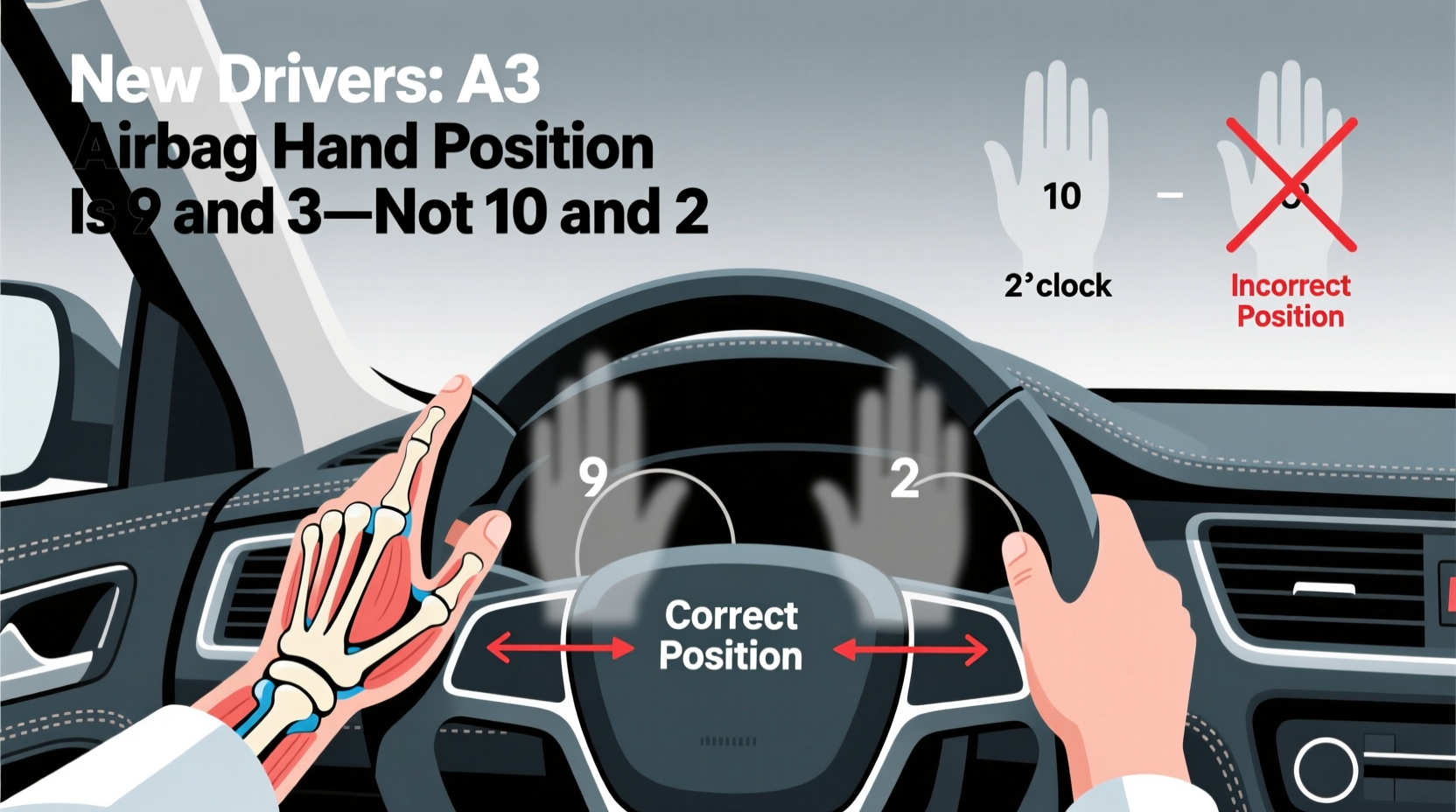 new drivers a3 airbag hand position