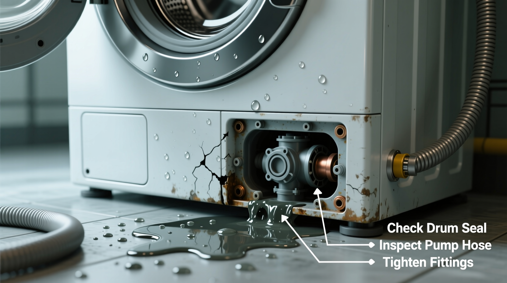 Unlocked Premium Frigidaire Washer Leaking From Bottom