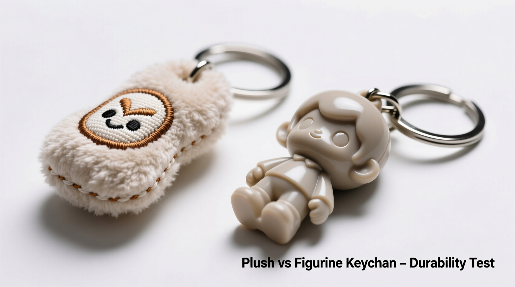 plush keychain vs figurine keychain which one is less likely to fall apart