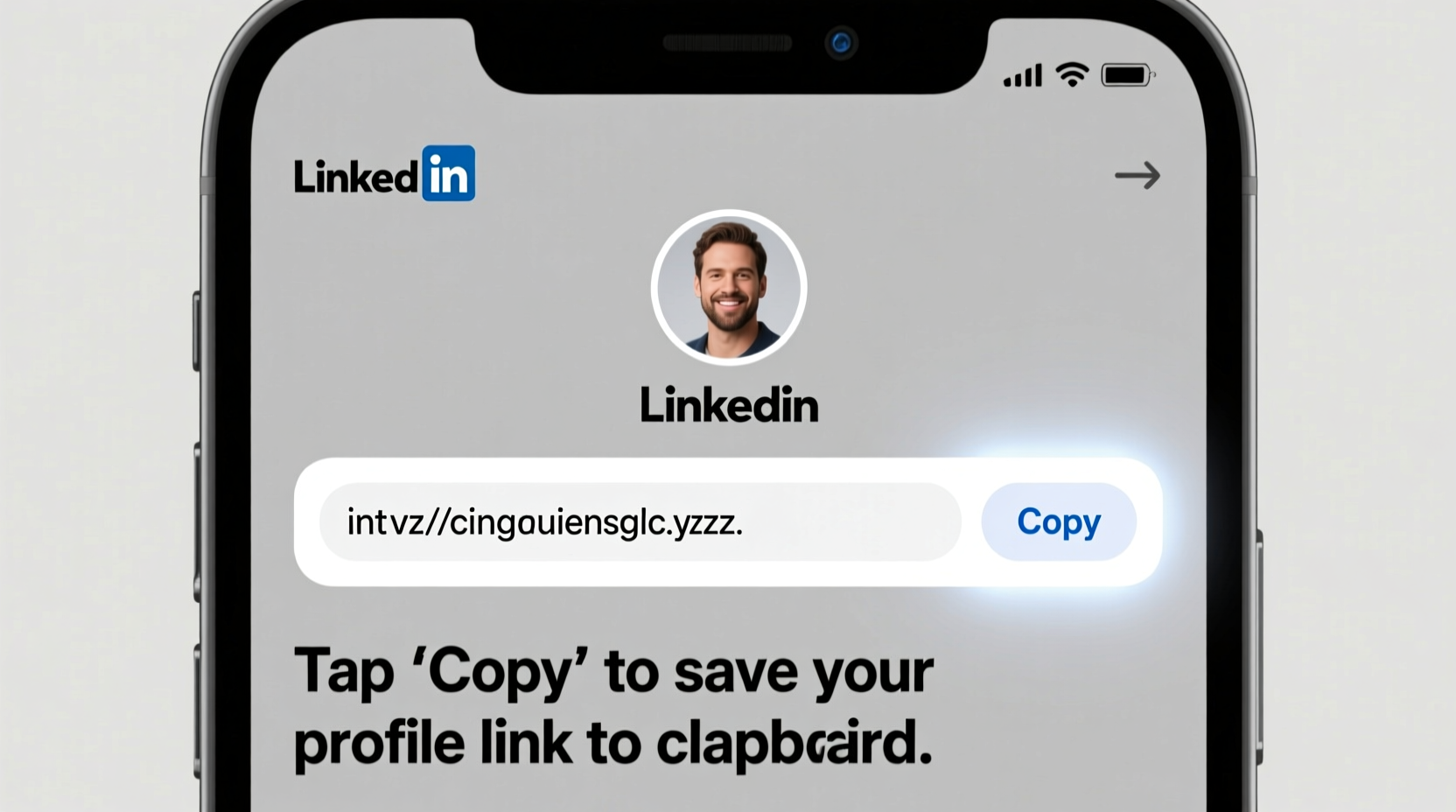 how to copy your linkedin profile link from app