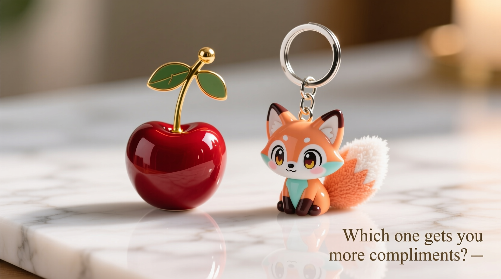 cherry keychain vs character keychain which one gets you more compliments 2